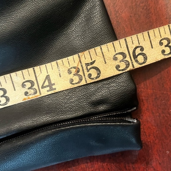 Zara Faux Leather High Waisted Straight Leg Blogger favorite Small Women Zipper - Picture 8 of 8